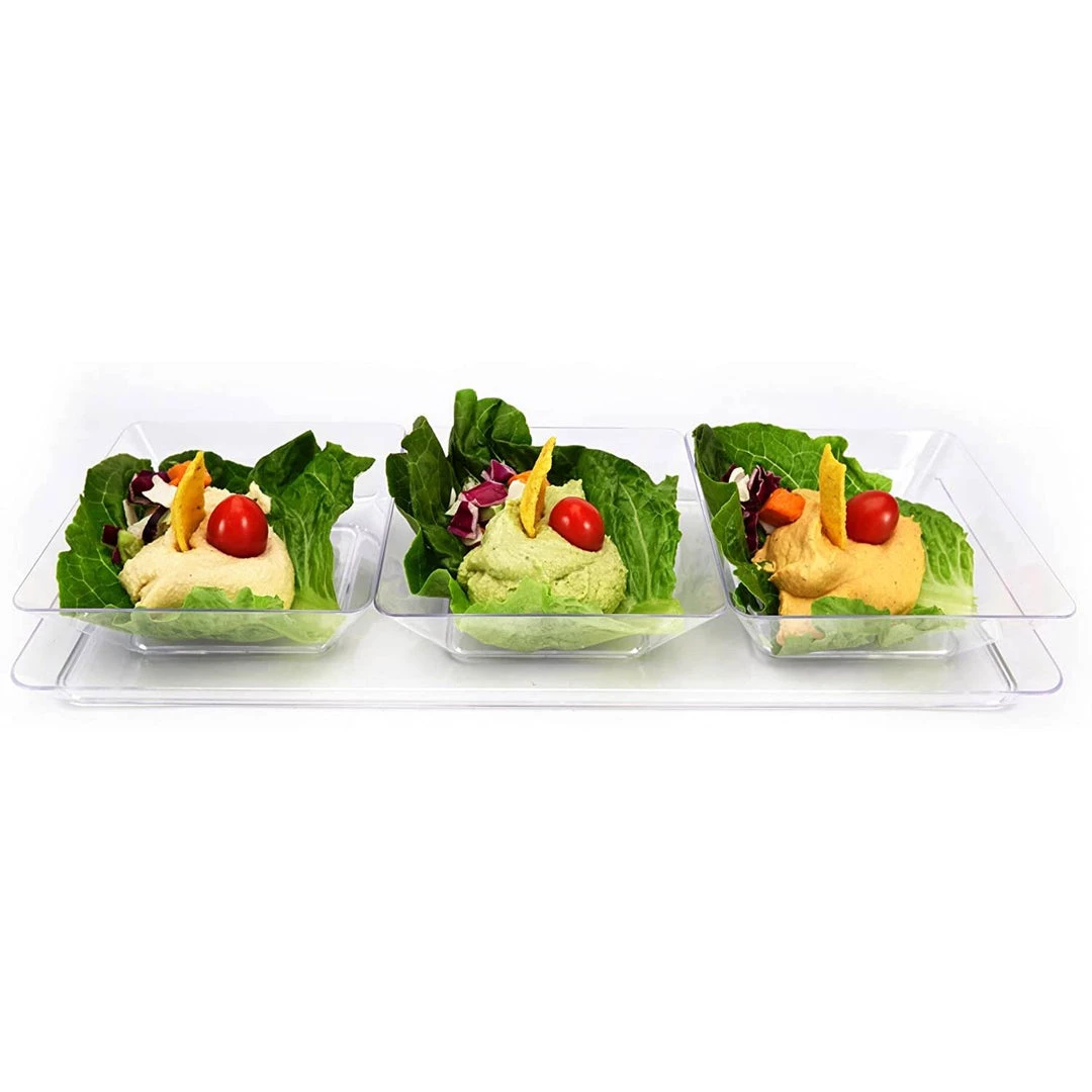 Lillian Rectangle Tray Mini Plastic Presentation Clear 5.5 X 13.5" Mini Entertainers 2 Lillian Rectangle Tray Mini Plastic Presentation Clear 5.5 X 13.5" Mini Entertainers