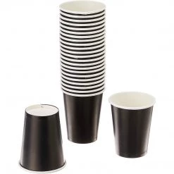 Lillian SALE Paper Cup Black Hot Cold 9 Oz 24CT 24 Count Clearance Sale