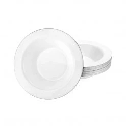 Lillian Premium Quality Heavyweight Like Plastic Bowls White Pearl 14 Oz Elegant Plates 7 Lillian Premium Quality Heavyweight Like Plastic Bowls White Pearl 14 Oz Elegant Plates