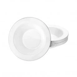 Lillian Heavyweight Plastic Plastic Bowls Value Pack White Pearl 5 Oz