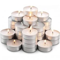 OnlyOneStopShop Tealight Candles White Unscented Aluminum 8 OnlyOneStopShop Tealight Candles White Unscented Aluminum