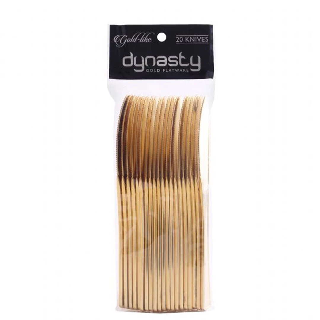Blue Sky Dynasty Collection Plastic Gold Knives 3 Blue Sky Dynasty Collection Plastic Gold Knives