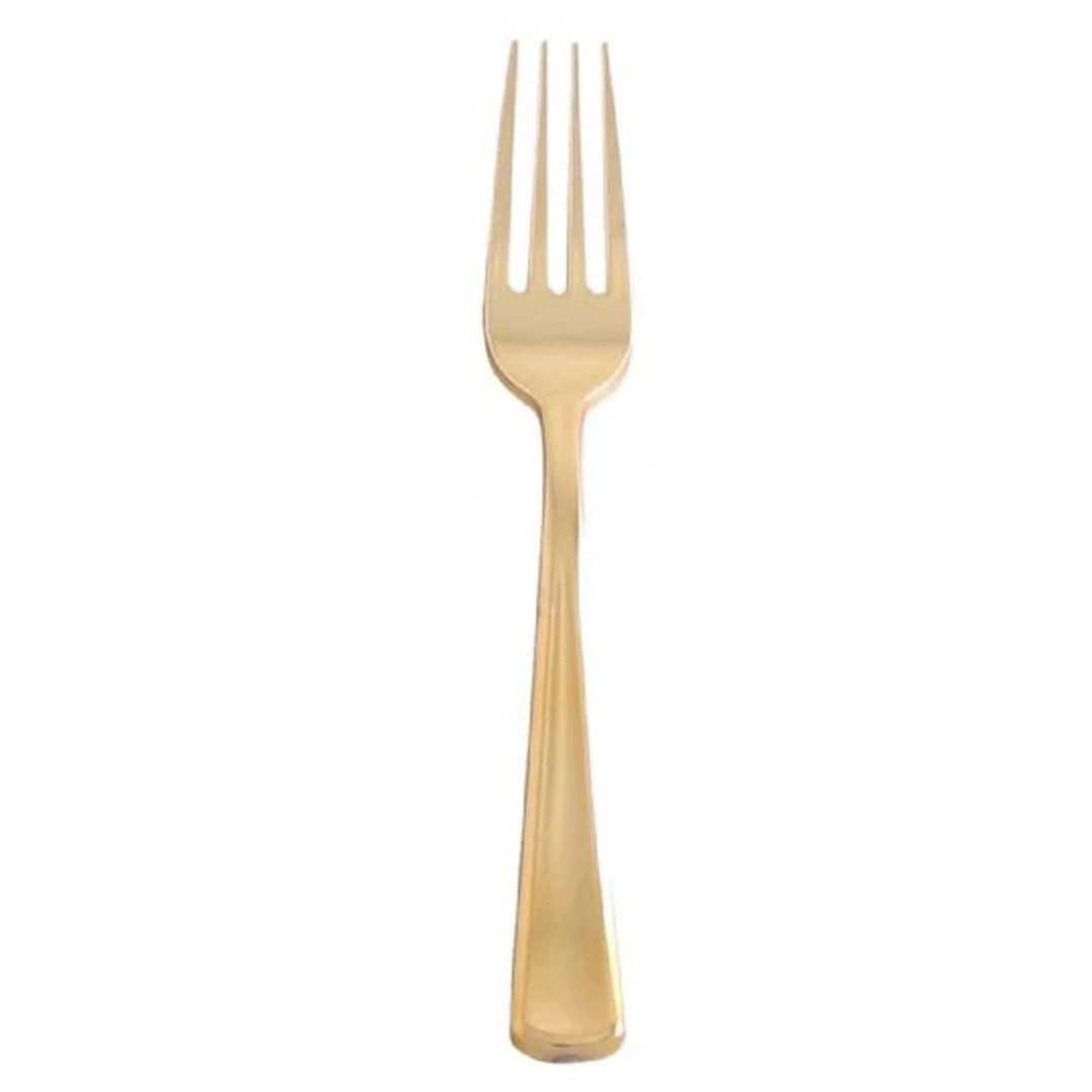 Blue Sky Dynasty Collection Plastic Gold Forks Elegant Cutlery 1 Blue Sky Dynasty Collection Plastic Gold Forks Elegant Cutlery