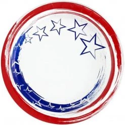 Hanna K Stars 'N Stripes Premium Paper Dinner Plates 12" 24 Count