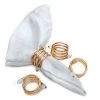 Nicole Fantini Collection Elegant Napkin Rings Spiral Gold Plated Napkin Rings Set Of 4