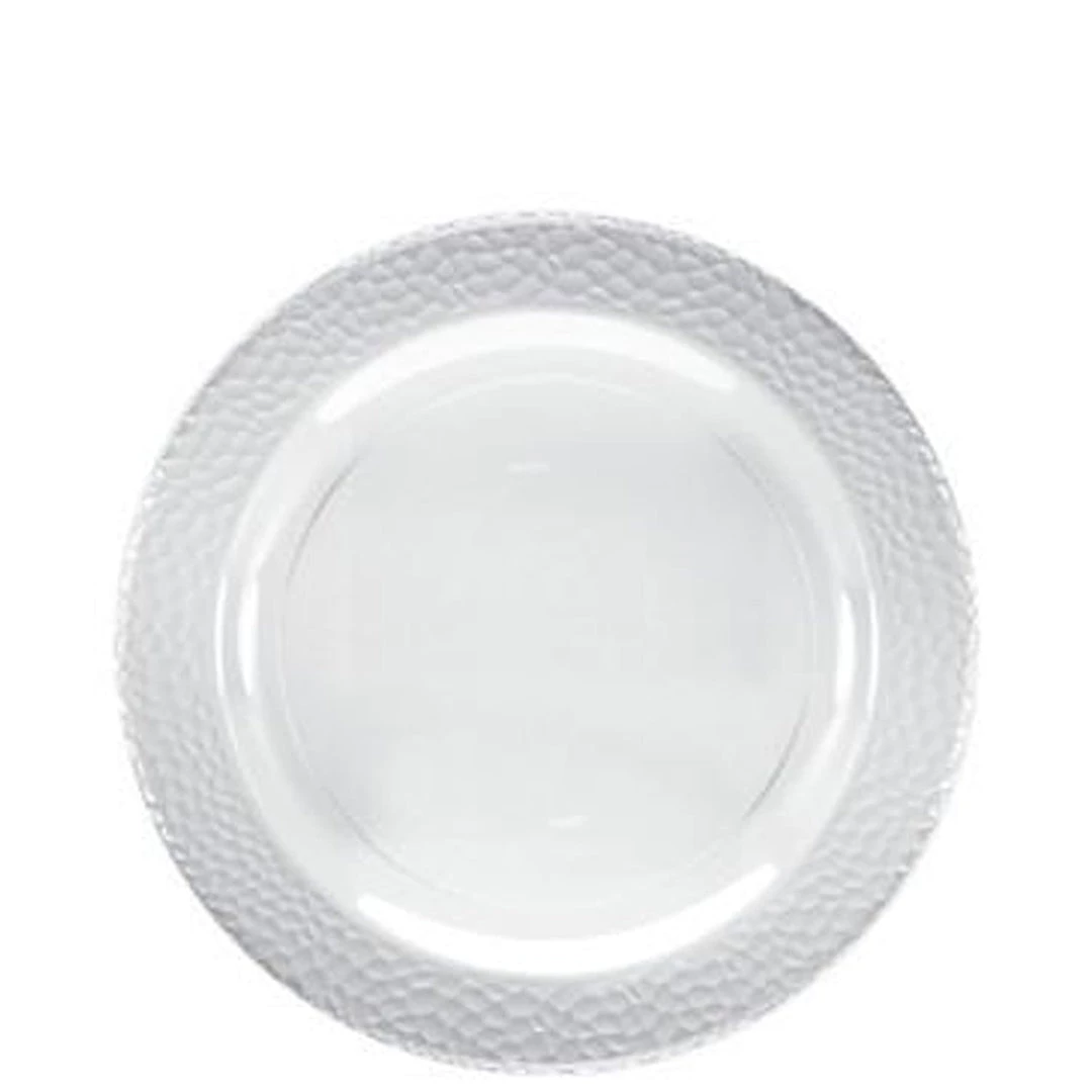 Lillian Tablesettings Pebbled Plastic Plate Clear 7.5" Elegant Plates 1 Lillian Tablesettings Pebbled Plastic Plate Clear 7.5" Elegant Plates