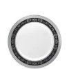 Decorline SALE Royal Collection Plastic Dinner Plates Silver Black 7" 10Count Clearance Sale