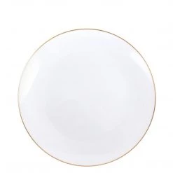 Blue Sky Elegant Plates Organic White Gold Rim Plates 7.5"