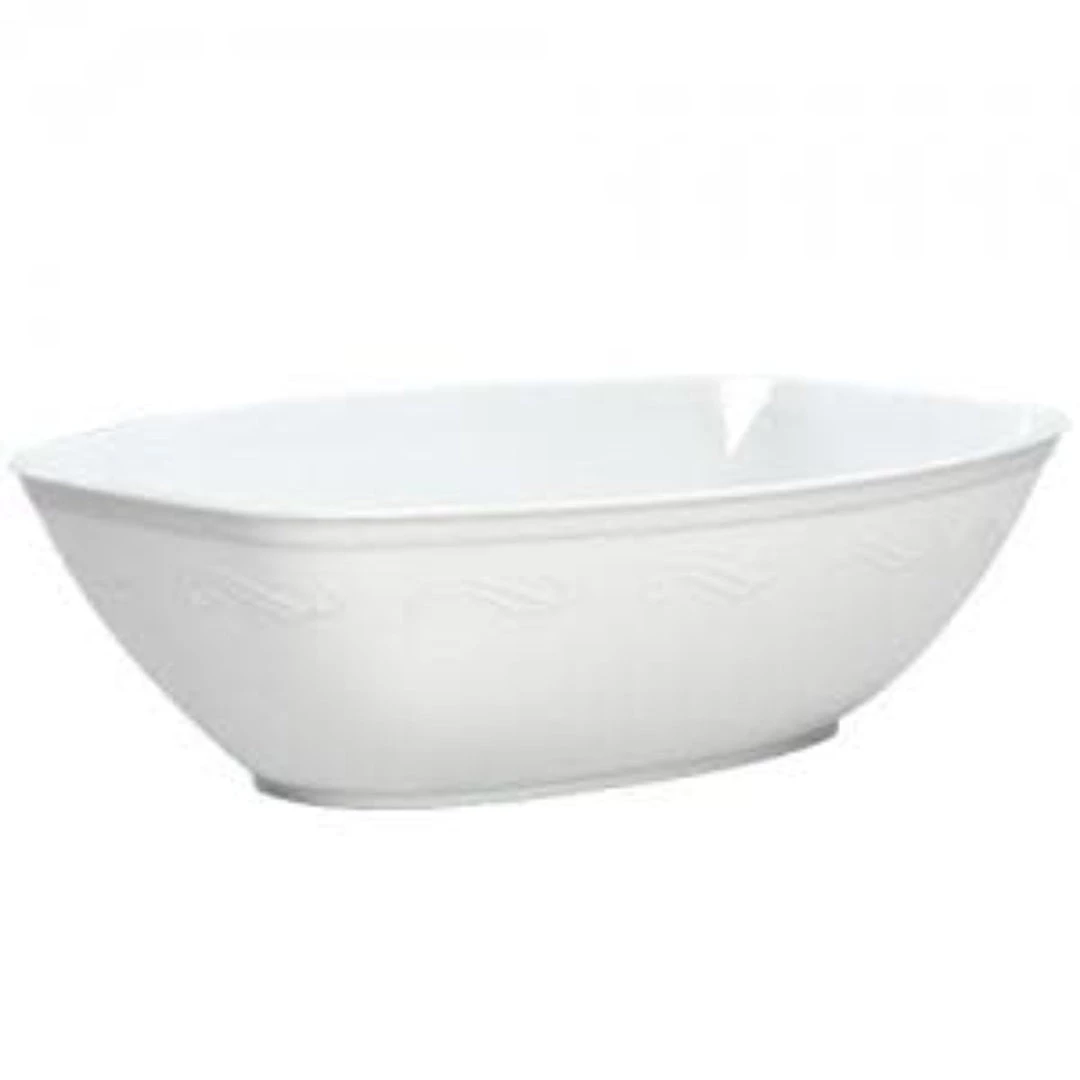 Hanna K Signature Serving Bowls 80 Oz White Plastic Oval Luau Bowl 1 Hanna K Signature Serving Bowls 80 Oz White Plastic Oval Luau Bowl
