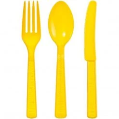 Party Dimensions Sunshine Yellow Combo Cutlery