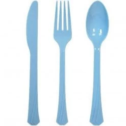 Hanna K Signature SALE Hanna K. Signature Heavy Cultery Light Blue Combo 24 Count Clearance Sale