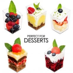 Lillian Clear Mini Plastic Square Tower 3.5 Oz