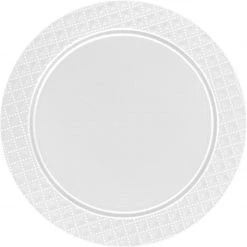 Decorline Charger Diamond Design Plates White 13" 2CT Elegant Chargers