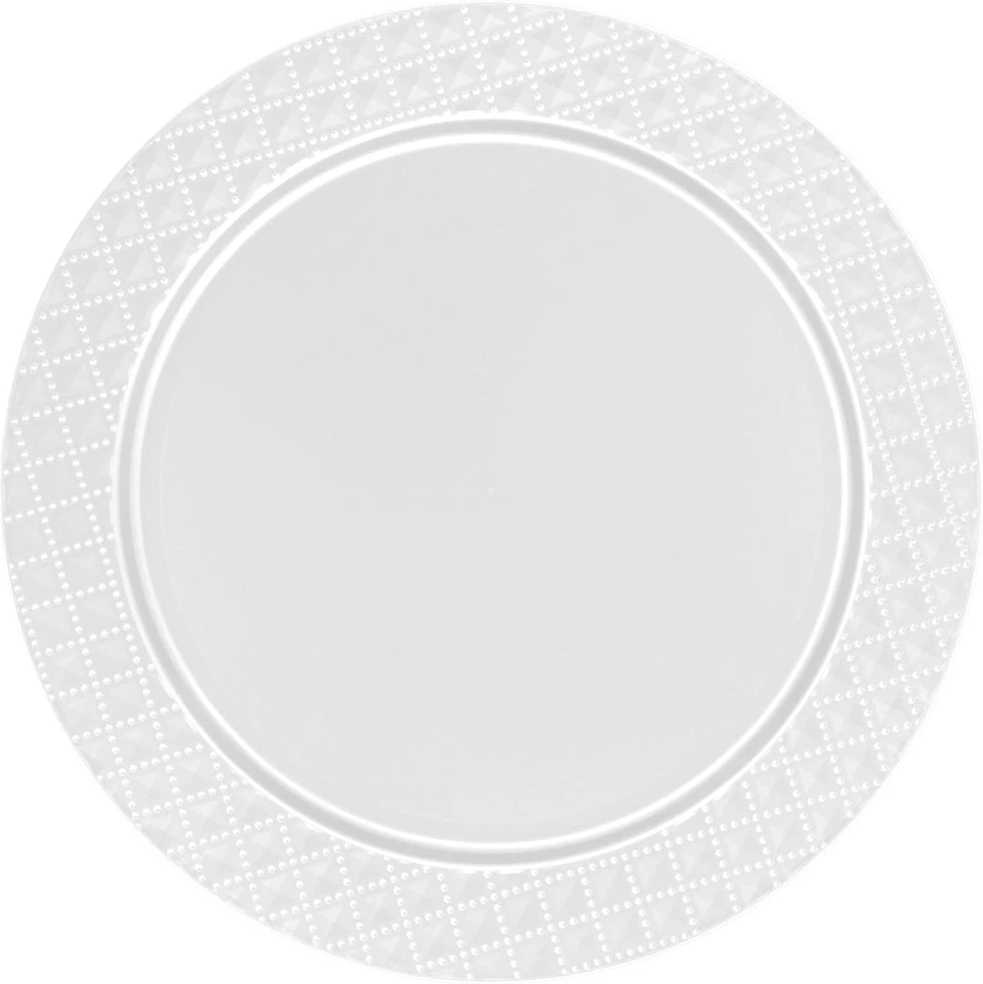 Decorline Charger Diamond Design Plates Clear 13" 2CT 1 Decorline Charger Diamond Design Plates Clear 13" 2CT