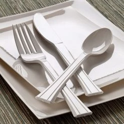 Lillian Tablesettings Extra Strong Quality Pearl Premium Plastic Soupspoons