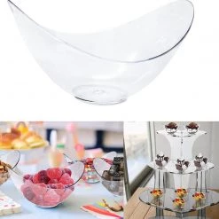 Lillian Clear Mini Plastic Oval Bowl 1.5 Oz