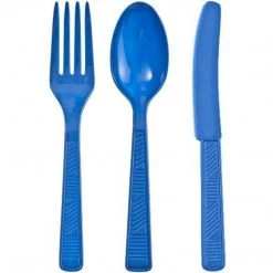 Party Dimensions Plastic Cutlery Blue Cutlery Combo