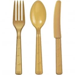 Party Dimensions Heavy Gold Combo Cutlery