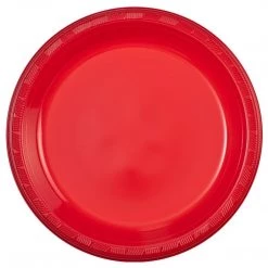 Hanna K. Signature Plastic Plates Red 10"