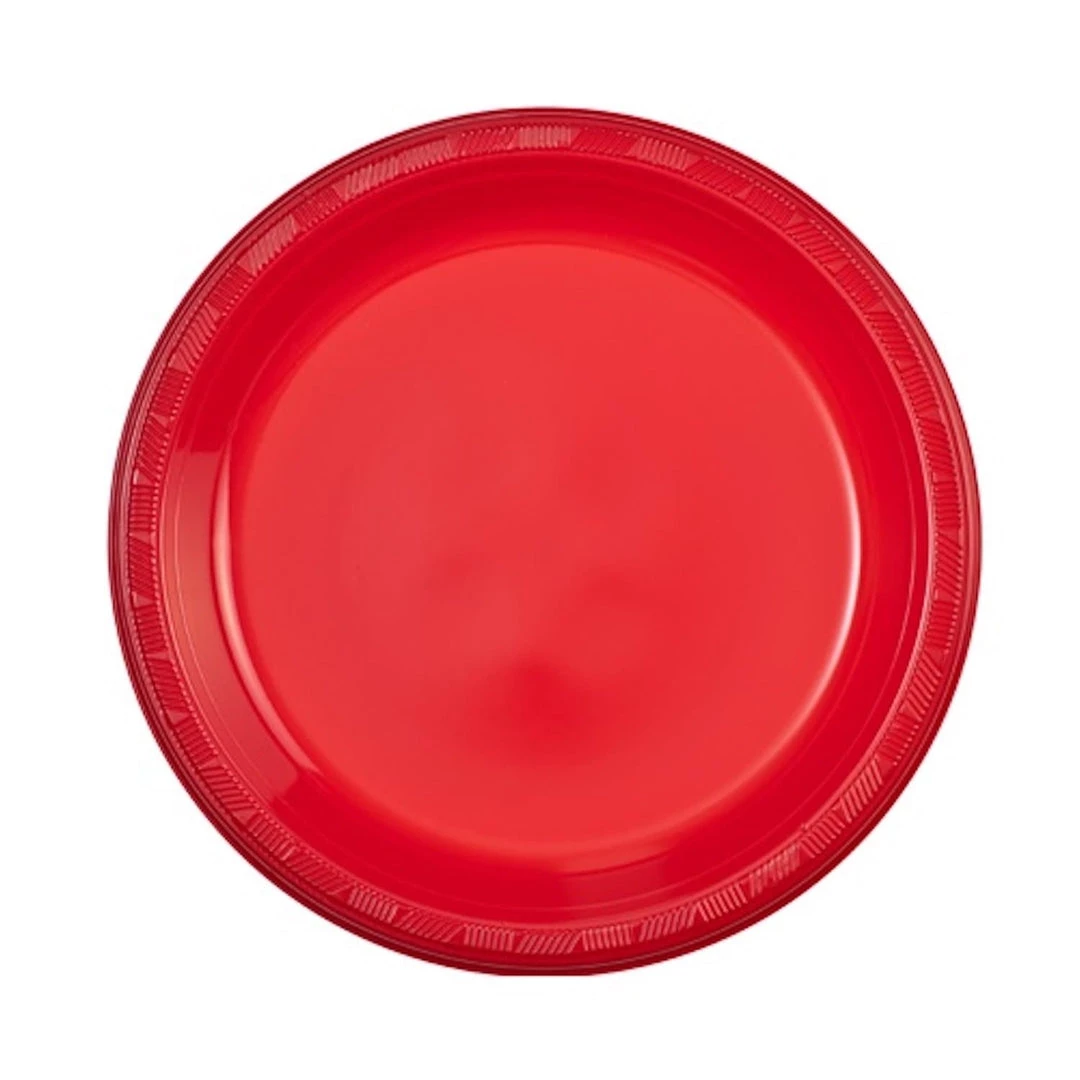 Hanna K. Signature Plastic Plates Red 9" 1 Hanna K. Signature Plastic Plates Red 9"