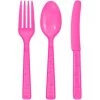 Party Dimensions SALE Heavy Hot Pink Combo Cutlery 48 Count