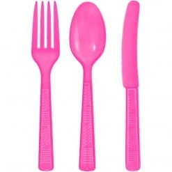 Party Dimensions SALE Heavy Hot Pink Combo Cutlery 48 Count