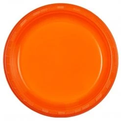 SALE Hanna K. Signature Plastic Plates Orange 10" 50 Count