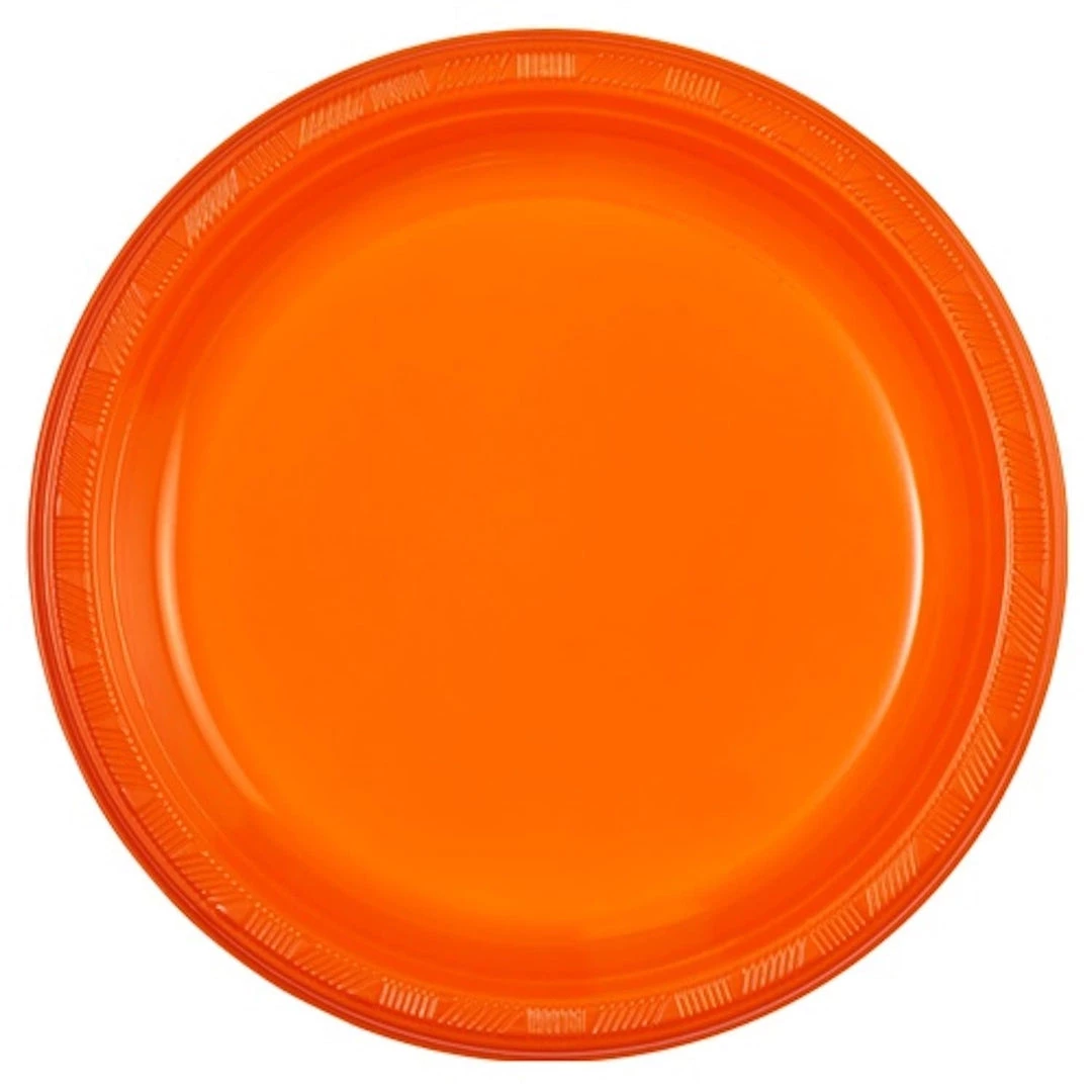 SALE Hanna K. Signature Plastic Plates Orange 10" 50 Count 1 SALE Hanna K. Signature Plastic Plates Orange 10" 50 Count