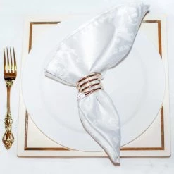 Nicole Fantini Collection Elegant Napkin Rings Spiral Gold Plated Napkin Rings Set Of 4