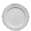 Decorline Confetti Collections Plate White Silver 8.5" 10CT Elegant Plates