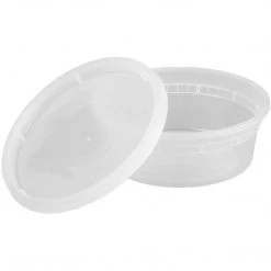 OnlyOneStopShop Heavy Duty Deli Food Storage Containers With Lids 8 OZ Deli Storage Containers