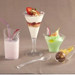 Lillian Mini Clear Plastic Flared Mousse Cup 3 Oz