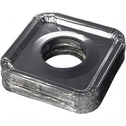 Nicole Collection Disposable Aluminum Gas Burner 8.5 X 8.5 X .5 Square Foil Pan