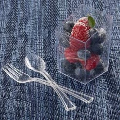 Lillian Mini Plastic Clear Spoons