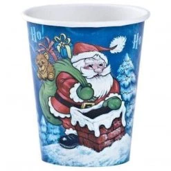 Hanna K Christmas Santa Premium Heavyweight Paper Cups 9oz