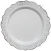 Decorline Confetti Collections Plate White Silver 9.5" Elegant Plates