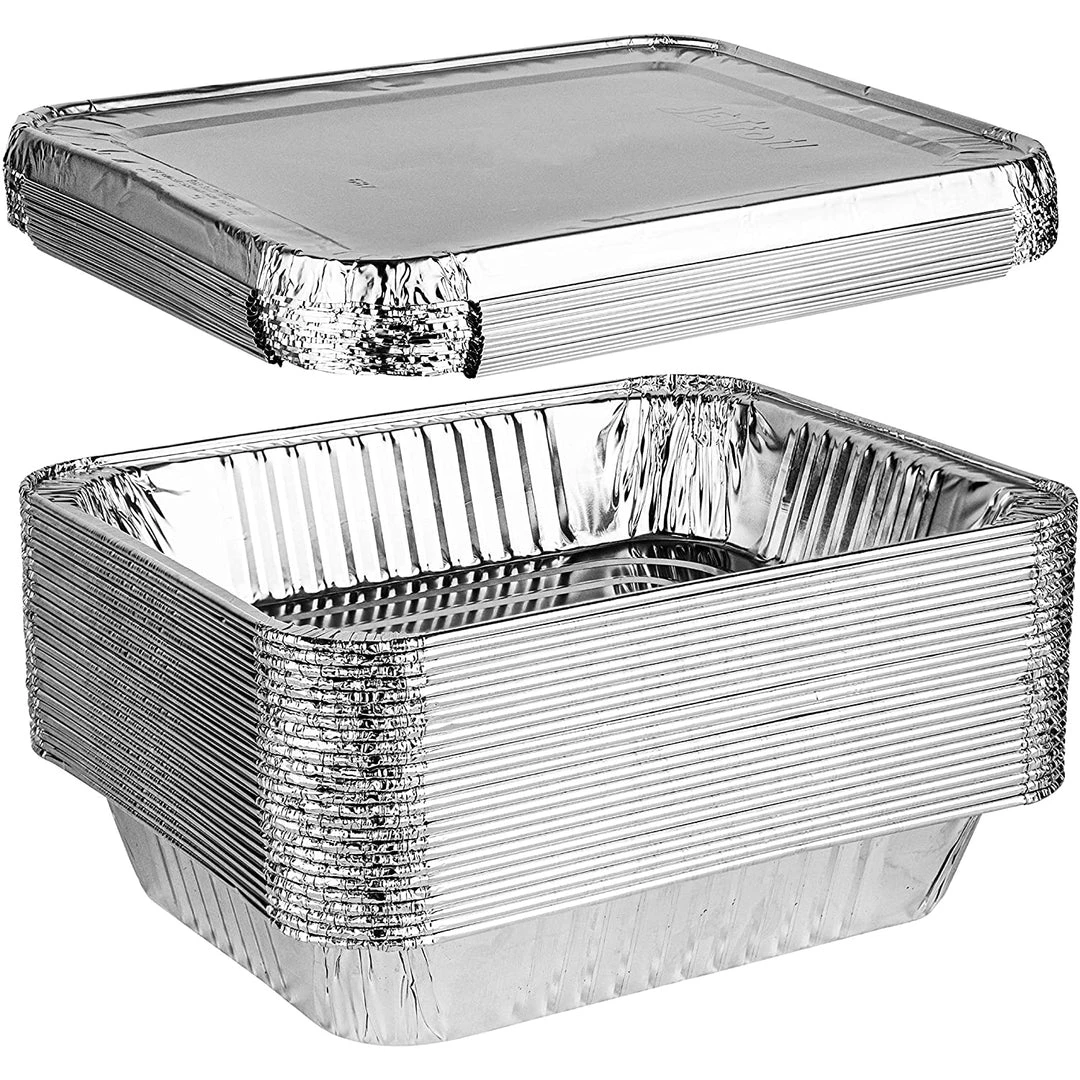 OnlyOneStopShop 9×13 Half Size Aluminum Pans Combo 10 Pans 10 Lids Disposable Regular 1 OnlyOneStopShop 9×13 Half Size Aluminum Pans Combo 10 Pans 10 Lids Disposable Regular