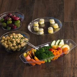 Hanna K. Signature Plastic Serving Boat Clear 15 Oz