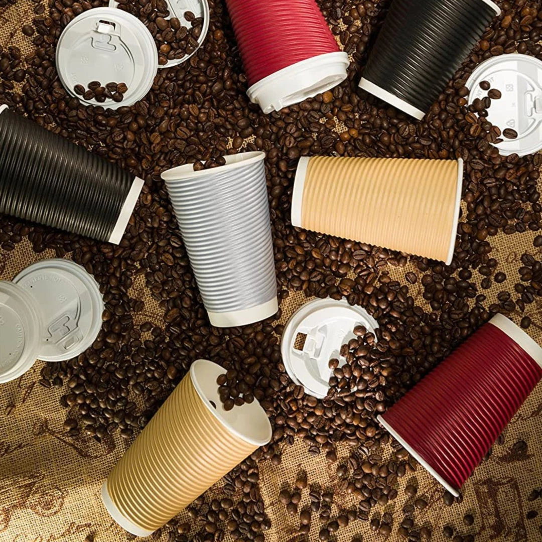 Nicole Home Paper Cup Tan Hot Cold With Lid 16 Oz Paper Cups 2 Nicole Home Paper Cup Tan Hot Cold With Lid 16 Oz Paper Cups