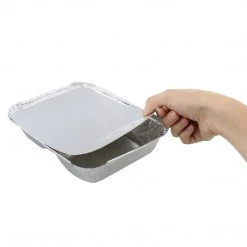 Nicole Collection Disposable Aluminum Lid For 2 1/4 LB Oblong Pan