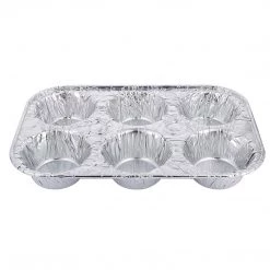 Nicole Collection Disposable Aluminum Muffin Foil Pan 6 Cups