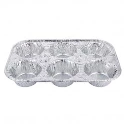 Nicole Collection Disposable Aluminum Muffin Foil Pan 6 Cups