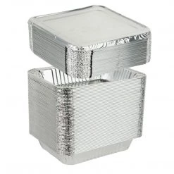 OnlyOneStopShop 9×13 Half Size Aluminum Pans Combo 50 Lids 50 Pans Disposable Regular