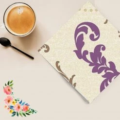 Nicole Fantini Collection Amethyst Fleur-de-lis Disposable Lunch Paper Napkins 20 Ct Elegant Napkins 6 Nicole Fantini Collection Amethyst Fleur-de-lis Disposable Lunch Paper Napkins 20 Ct Elegant Napkins