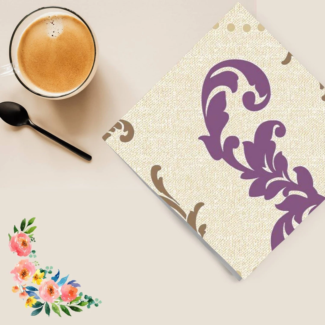 Nicole Fantini Collection Amethyst Fleur-de-lis Disposable Lunch Paper Napkins 20 Ct Elegant Napkins 3 Nicole Fantini Collection Amethyst Fleur-de-lis Disposable Lunch Paper Napkins 20 Ct Elegant Napkins