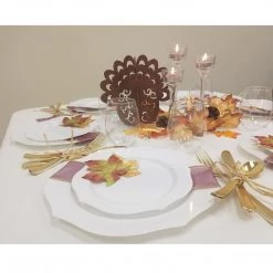 Decorline Antique Collection Plastic Salad Plates White 7'' Elegant Plates