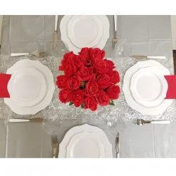 Decorline Antique Collection Plastic Salad Plates White 7'' Elegant Plates