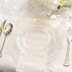 Decorline SALE Antique Collection Plastic Dinner Plates Clear 10