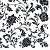 Decorline Arabesque White/Black Lunch Napkins 20 Ct