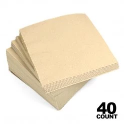 Nicole Fantini Collection SALE VEZEE BAMBOO DISPOSABLE BEVERAGE NAPKINS 2 PLY 40CT Clearance Sale